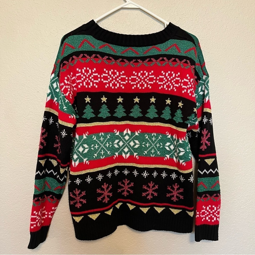Holiday Time Festive Christmas Shimmery Sweater Size Medium 8-10 - Picture 9 of 12